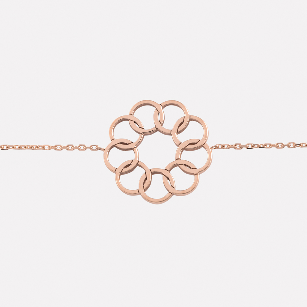 bracelet Lune étoile rose